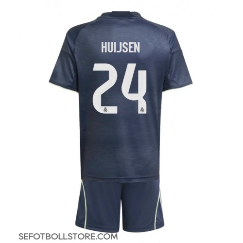 Real Madrid Dean Huijsen #24 Replika babykläder Bortaställ Barn 2025-26 Kortärmad (+ korta byxor)